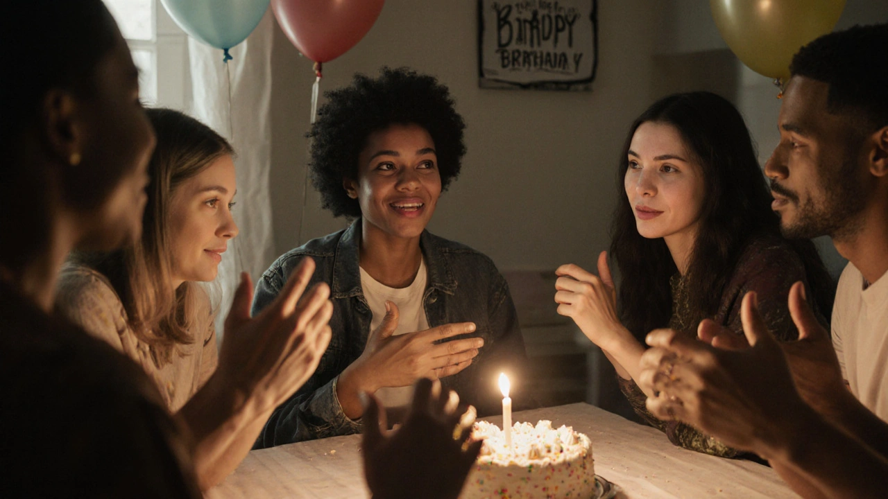 Друзья обмениваются искренними словами в тихой атмосфере.